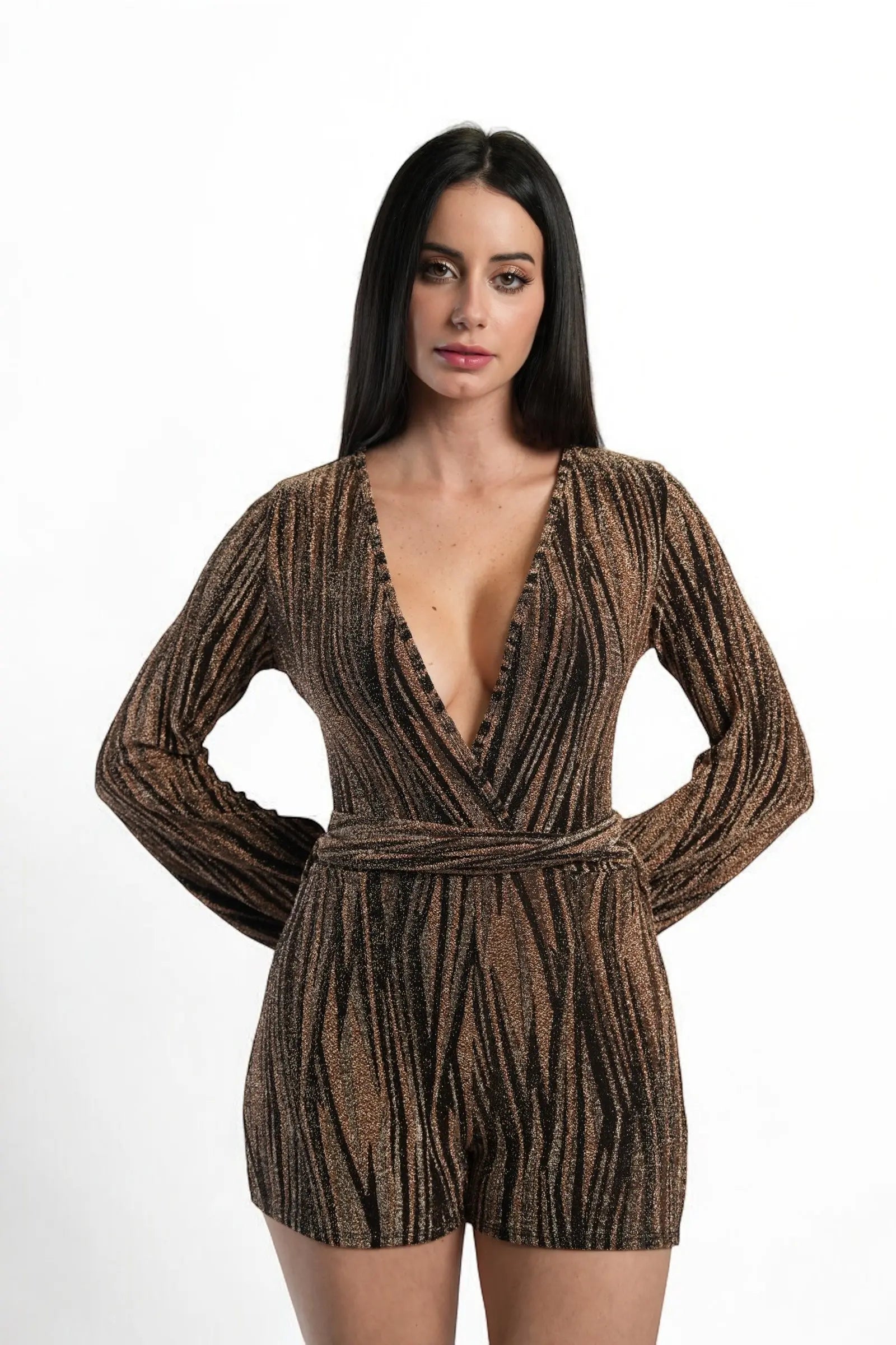 v cut dress