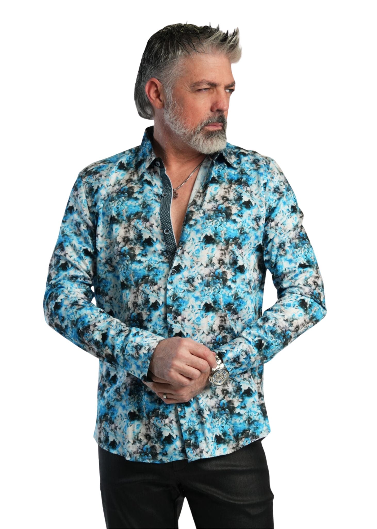 MEN’S WOVEN FLOU BOTANIQUE BUTTON-DOWN SHIRT