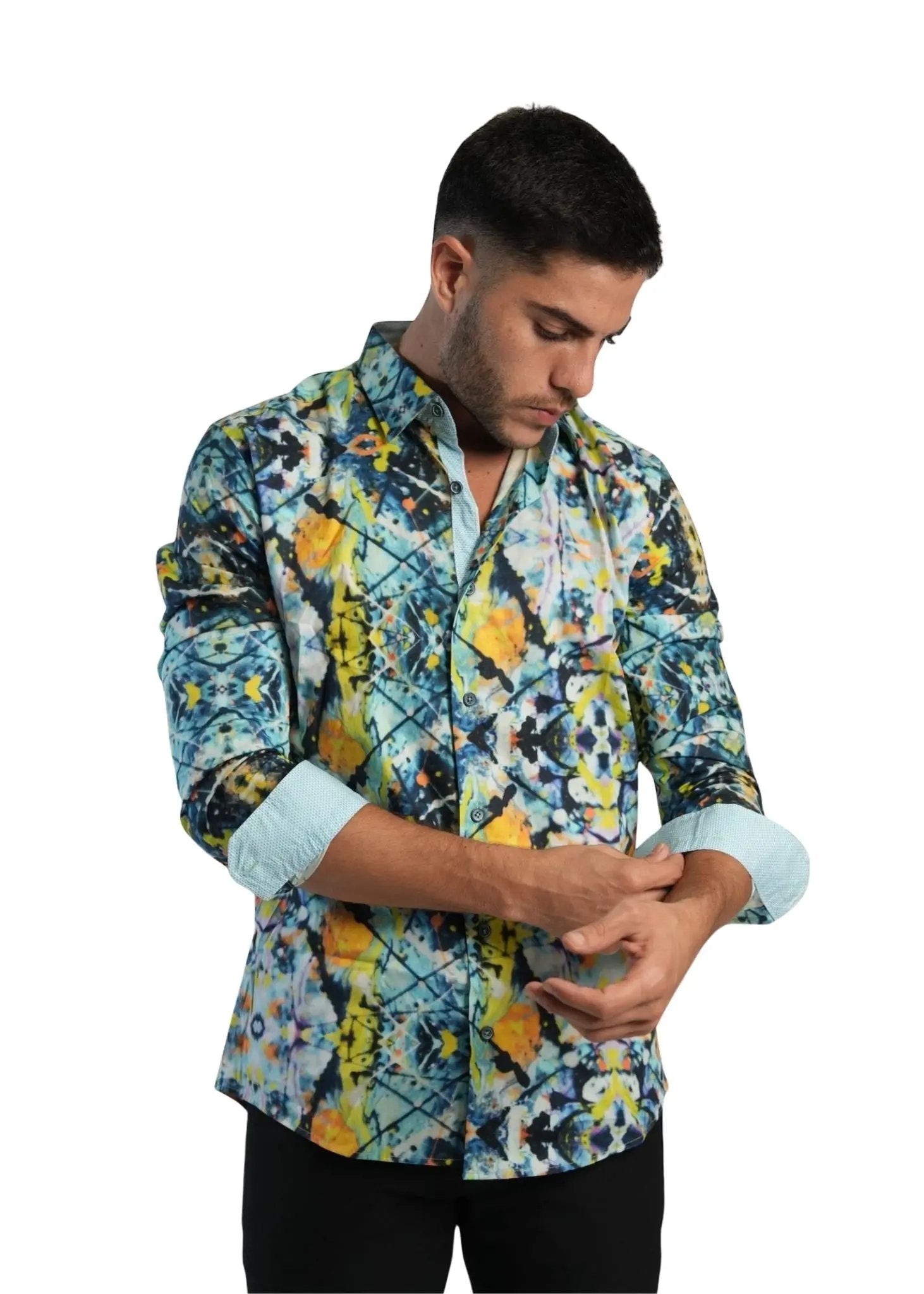 floral button-down shirt