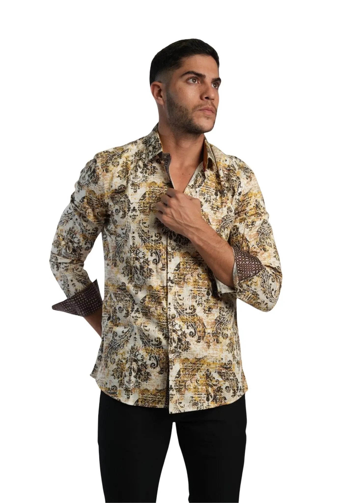 paisley button-down shirt