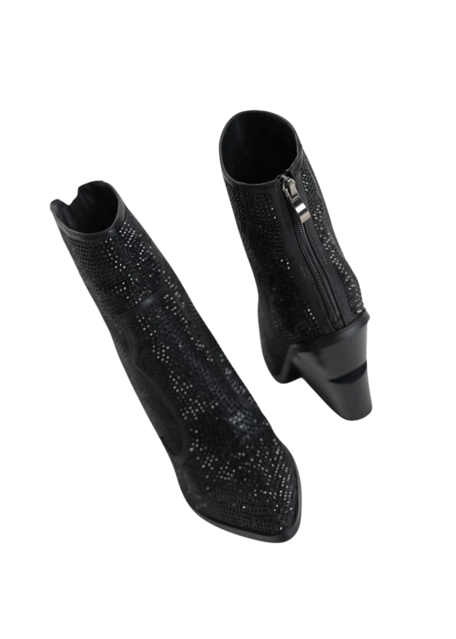 BLACK DUST GLINT HEEL BOOT