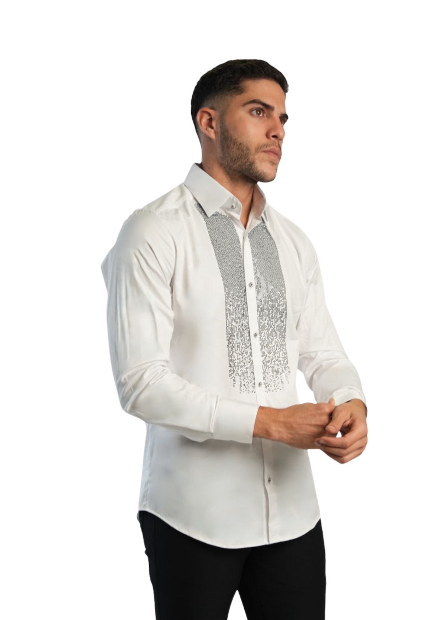 embellished button down shirt