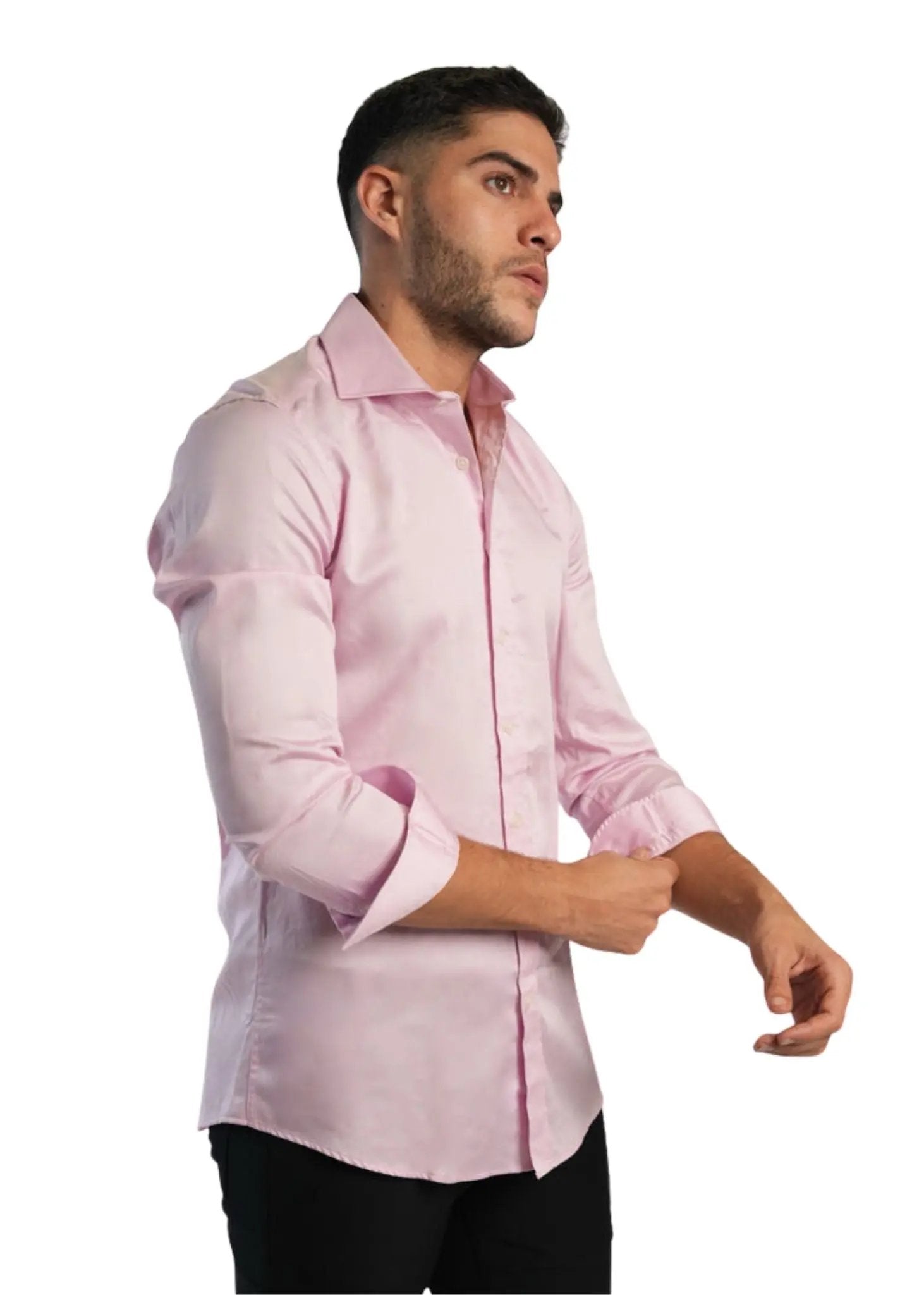 chemise rose pale