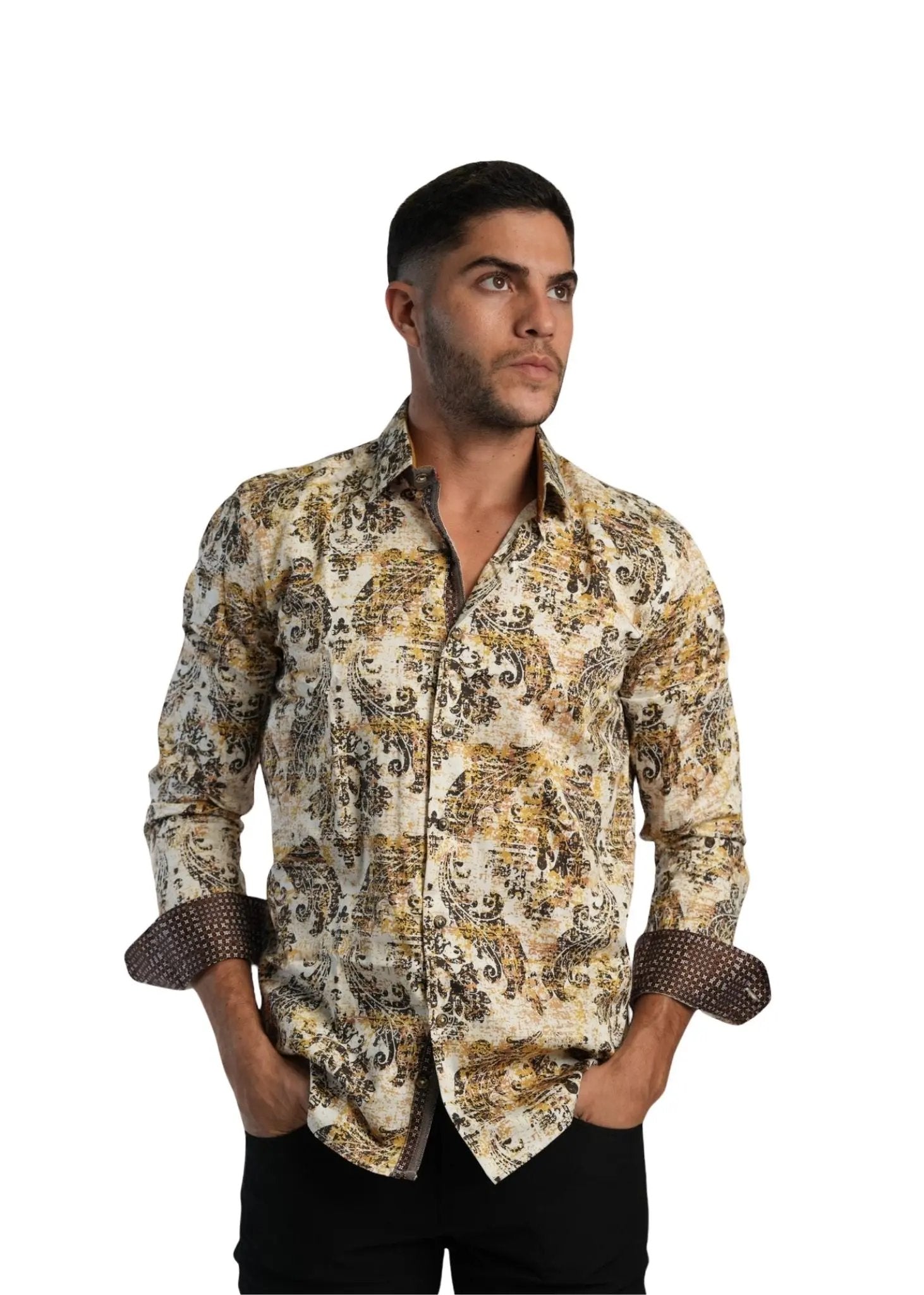 paisley button-down shirt