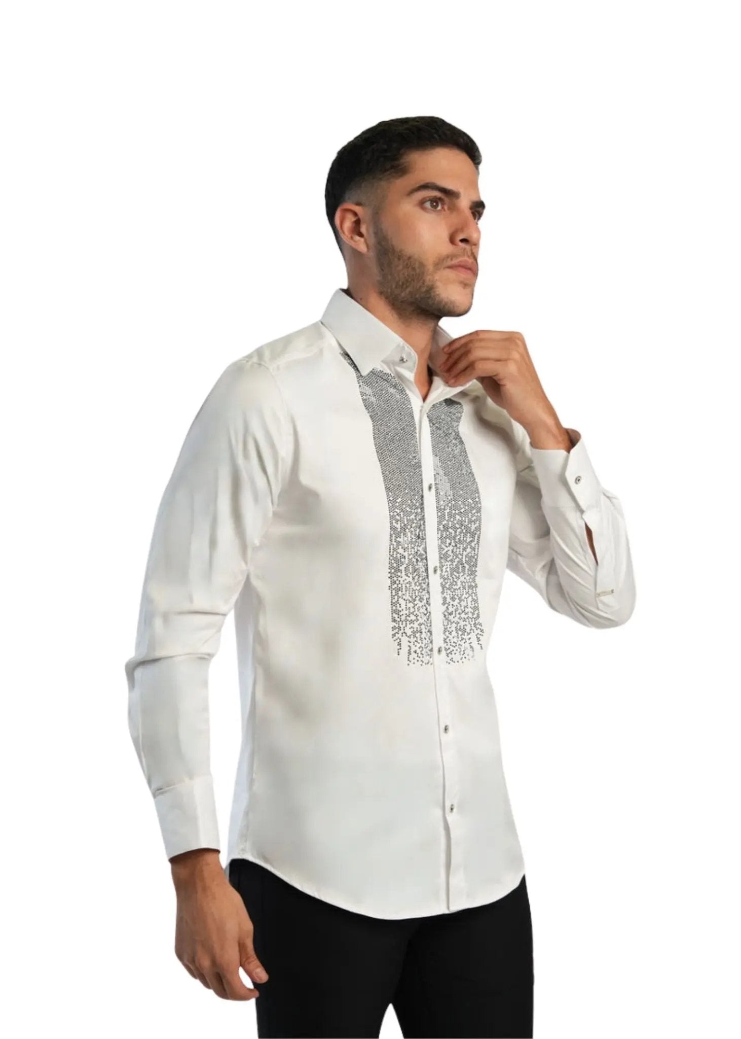 embellished button down shirt