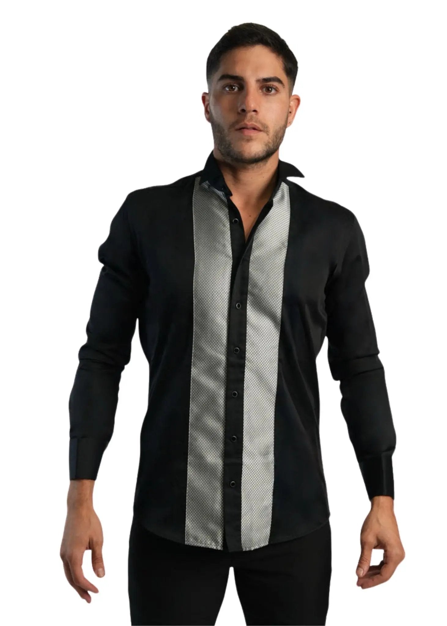 metal button shirt