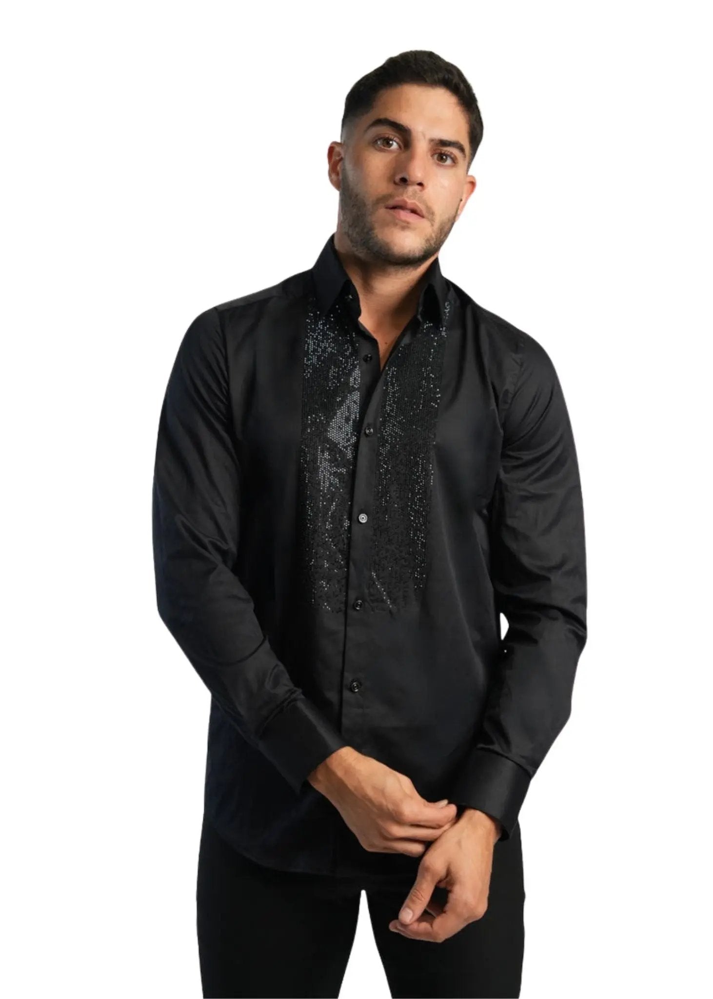 embellished button down shirt