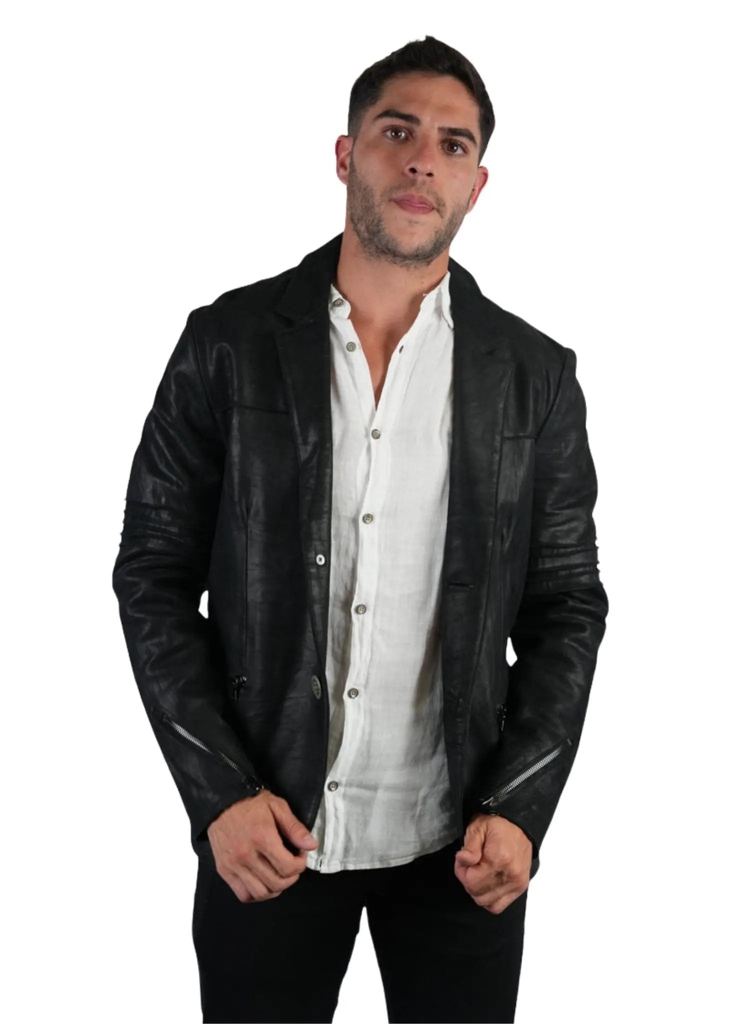 leather blazer