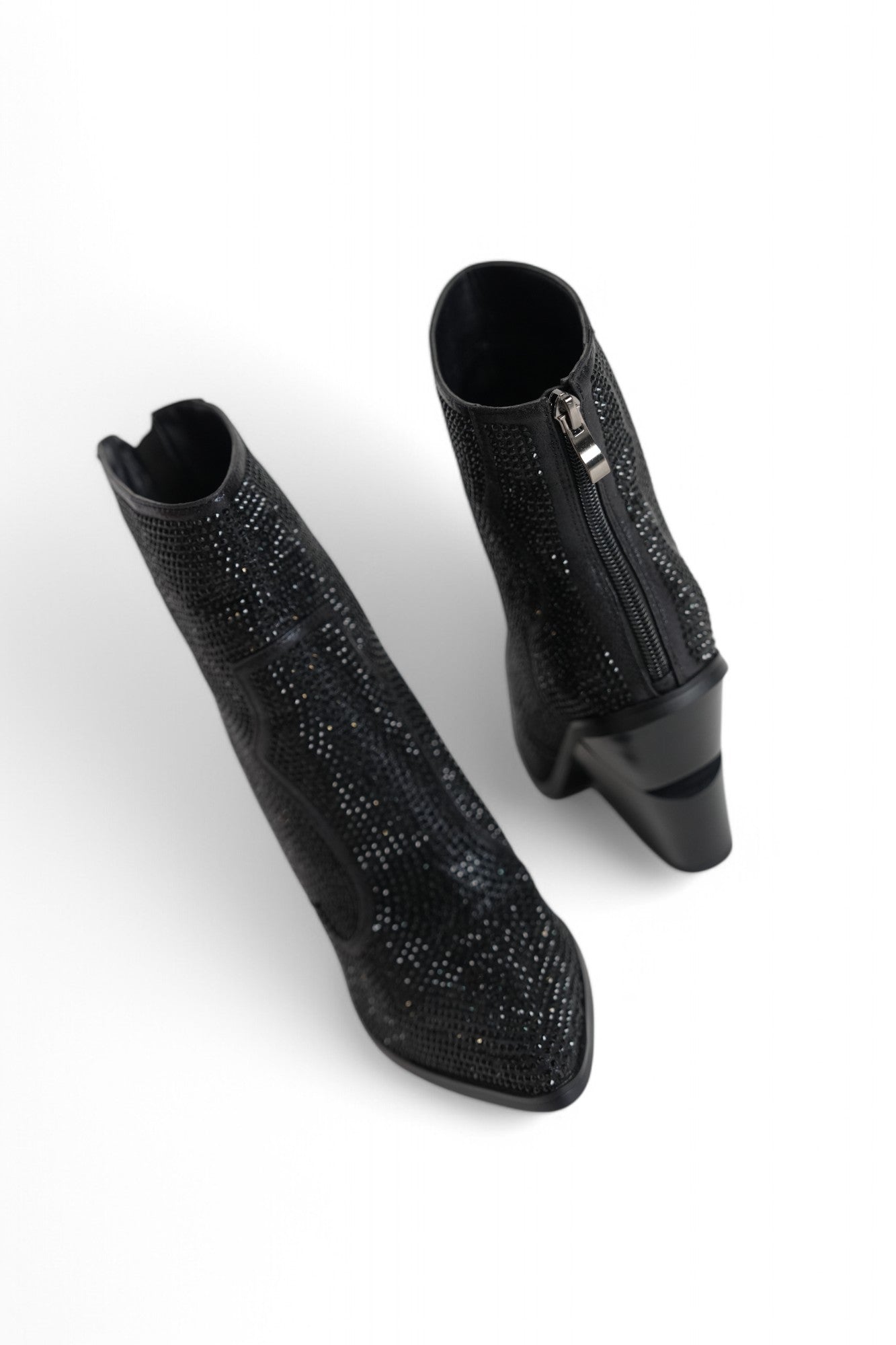 BLACK DUST GLINT HEEL BOOT