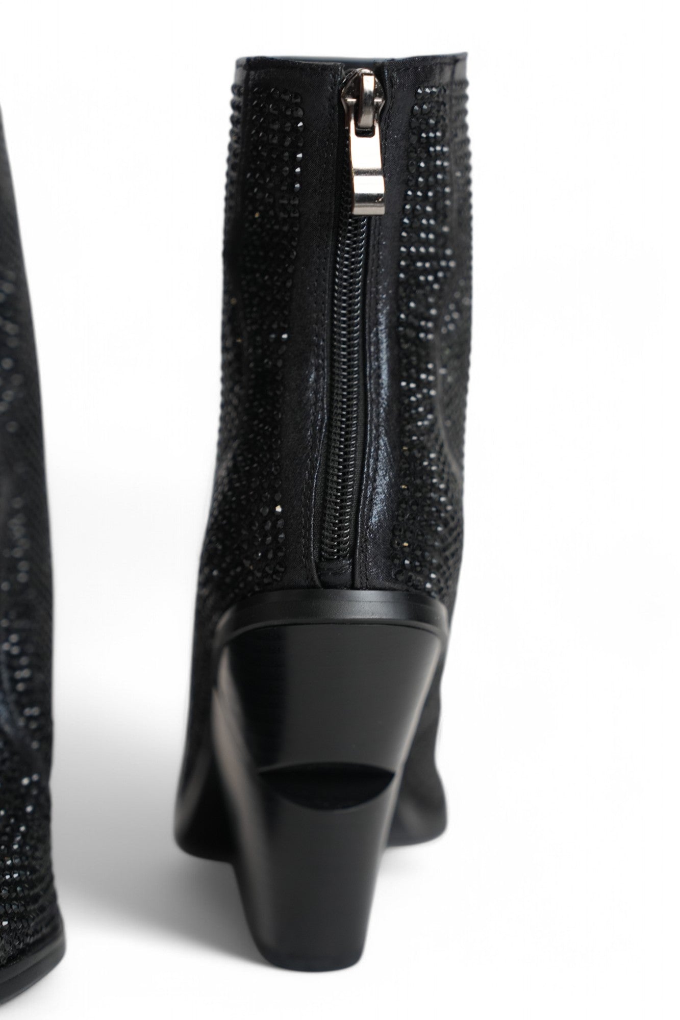 BLACK DUST GLINT HEEL BOOT