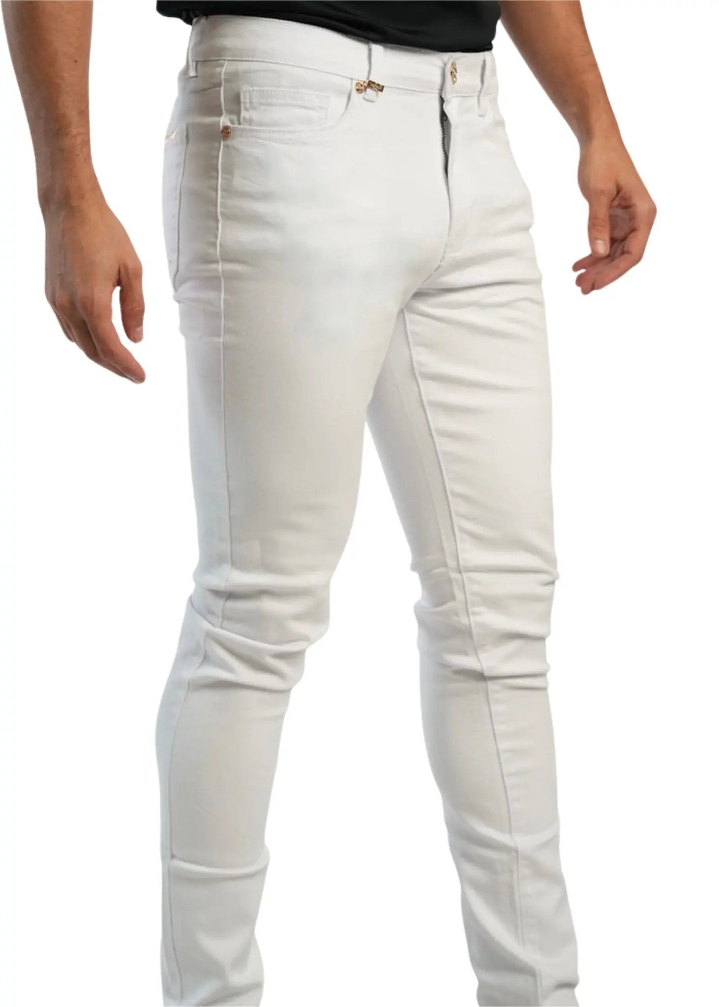 white denim jeans