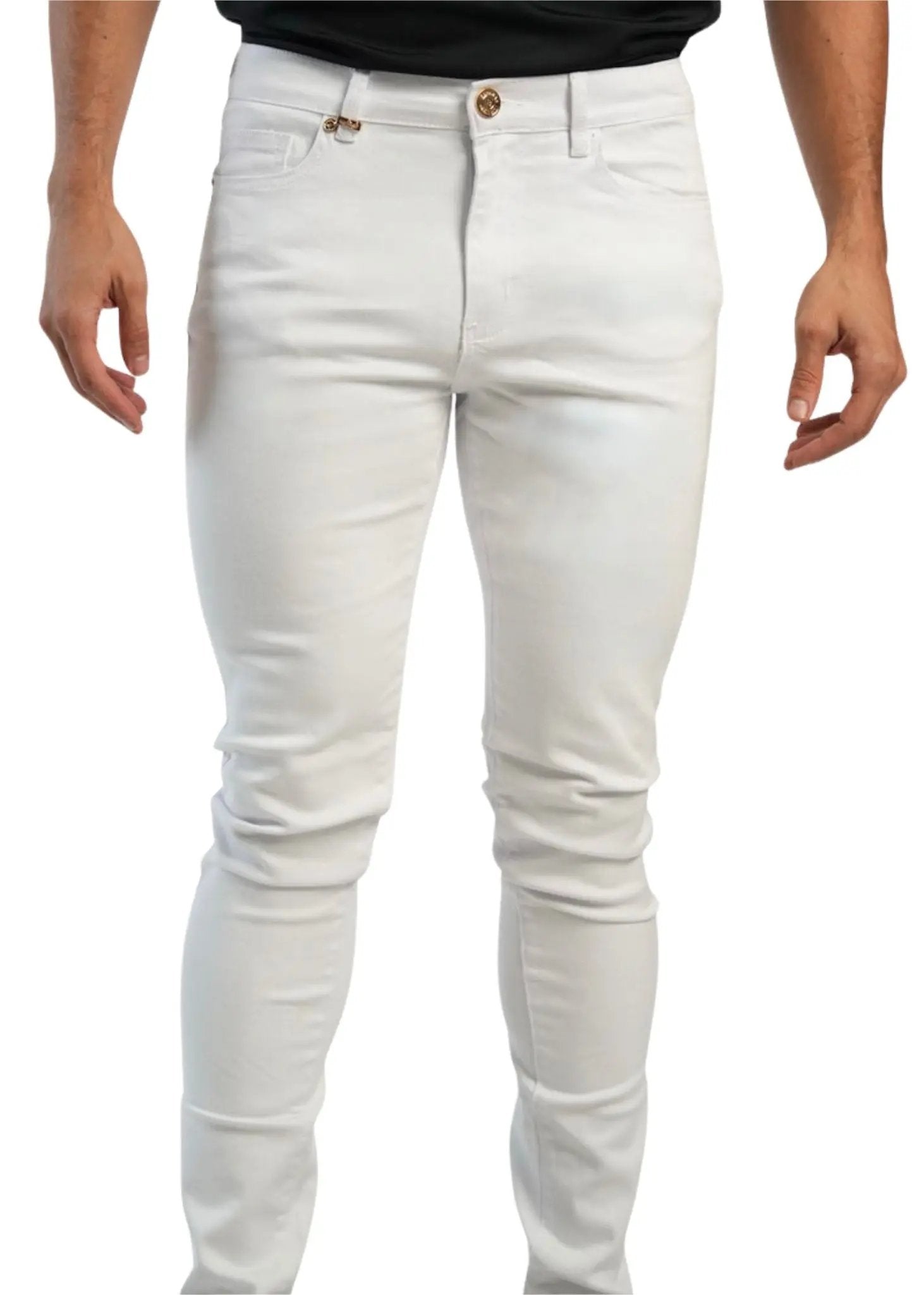 white denim jeans