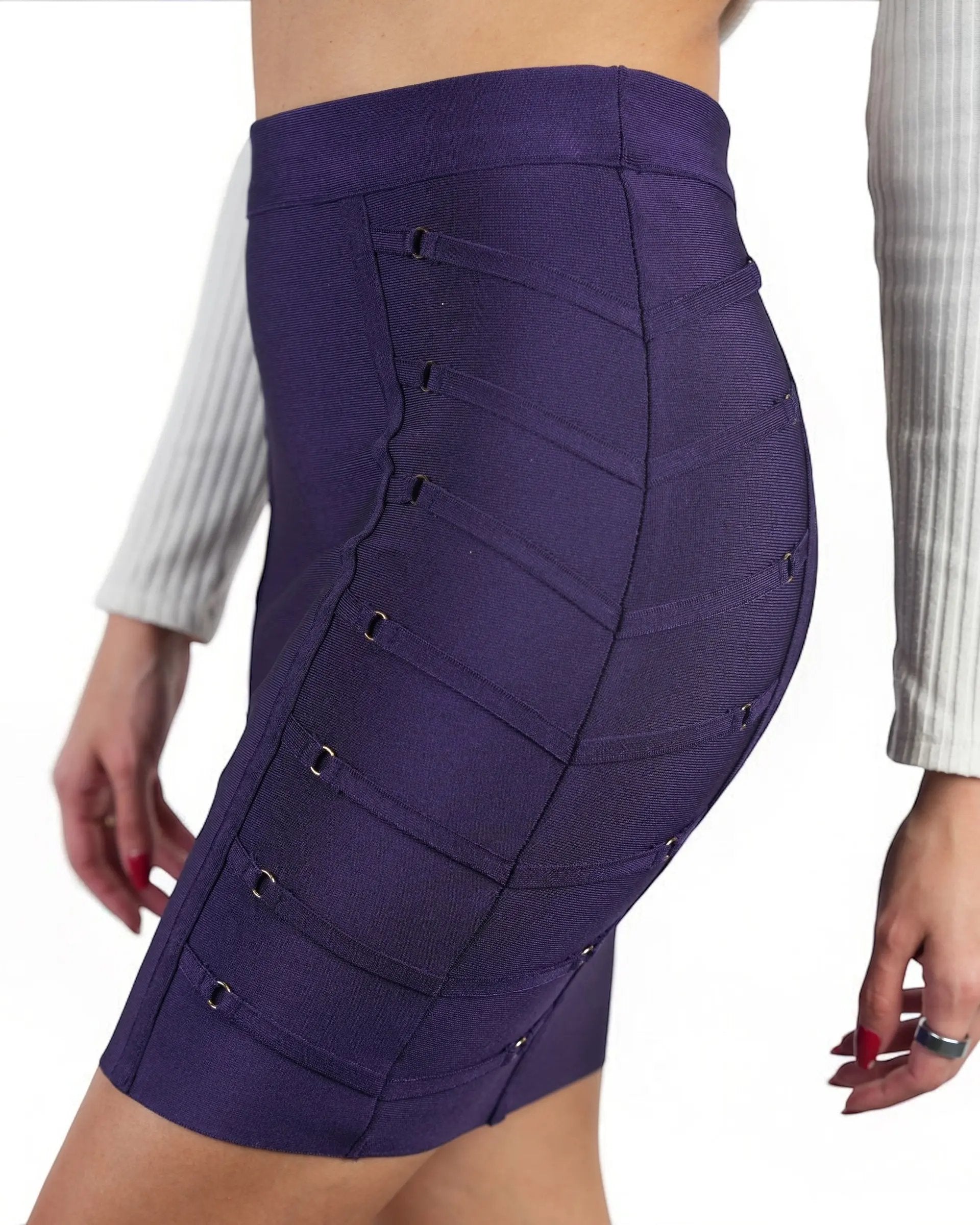 Strap Mini Skirt with Side Buckle Detailing