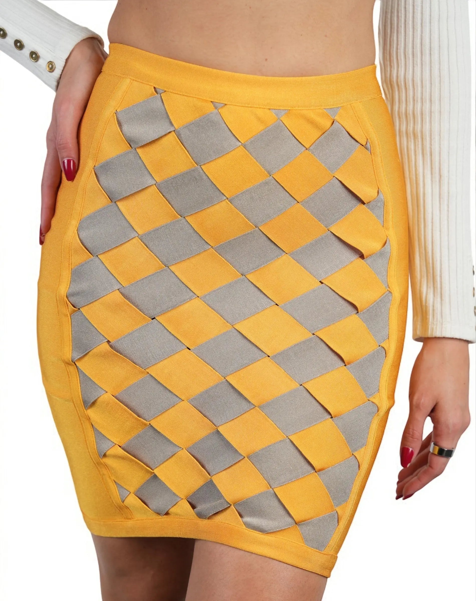 checkered skirt