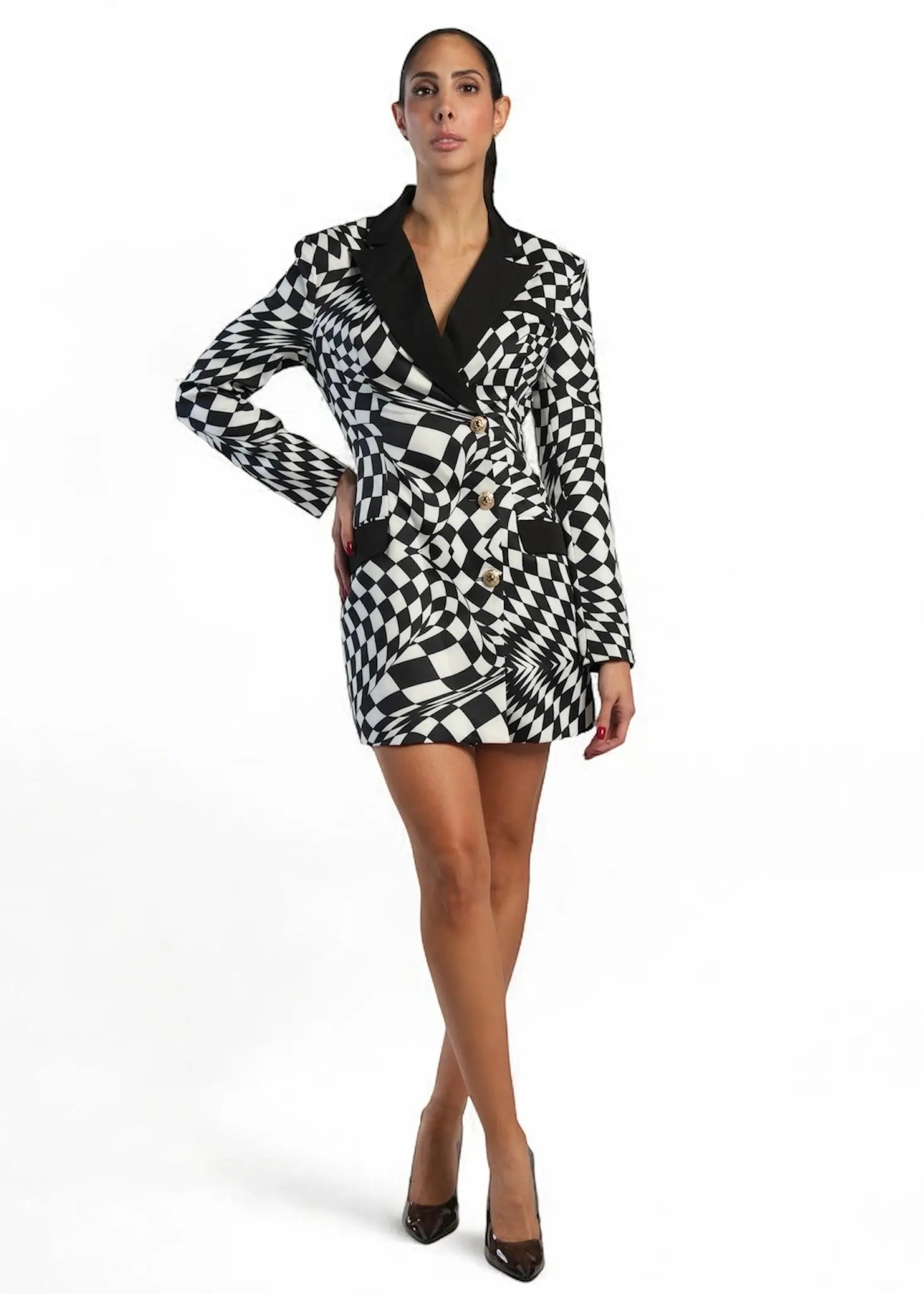 illusion mini dress
