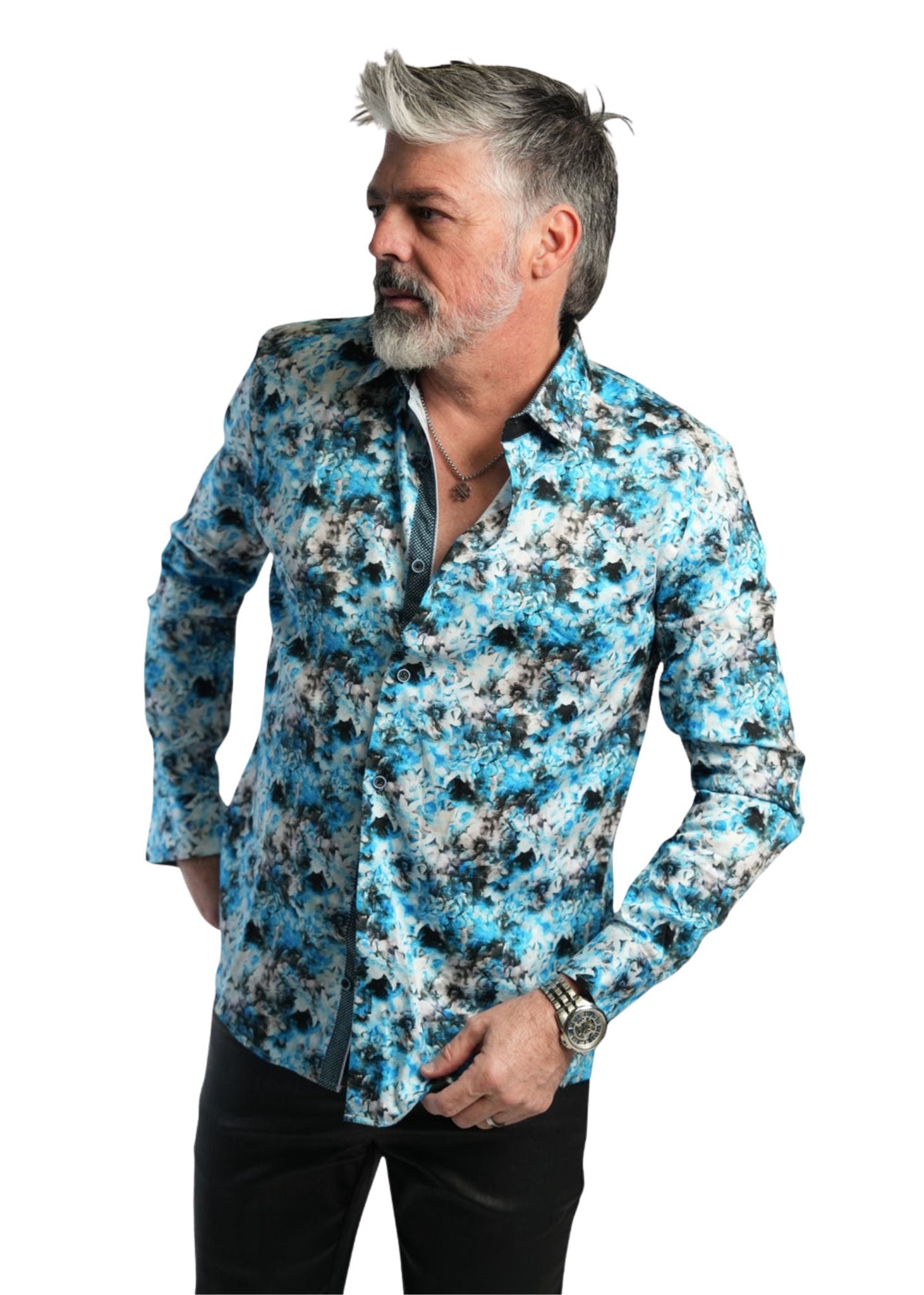 MEN’S WOVEN FLOU BOTANIQUE BUTTON-DOWN SHIRT