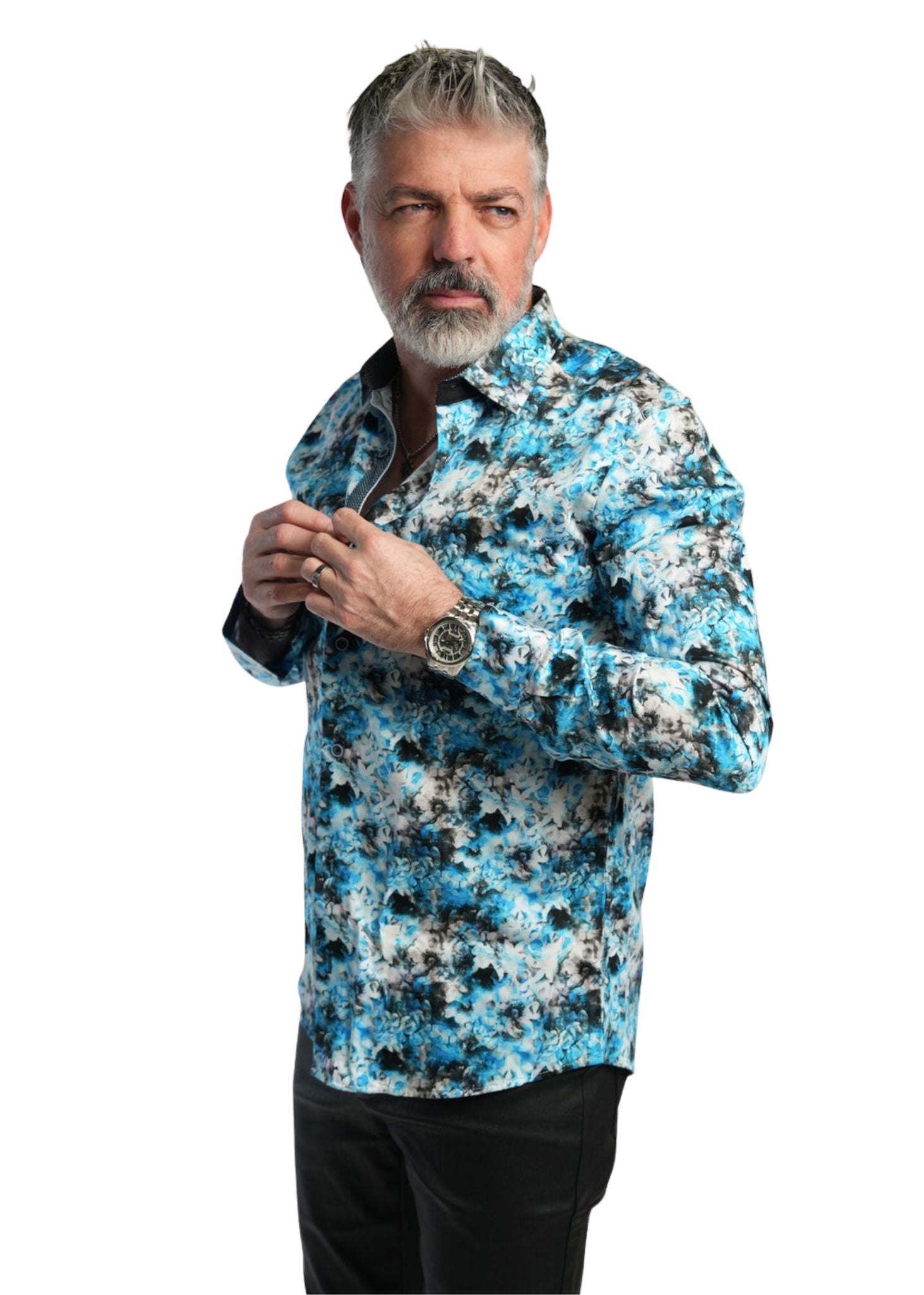 MEN’S WOVEN FLOU BOTANIQUE BUTTON-DOWN SHIRT