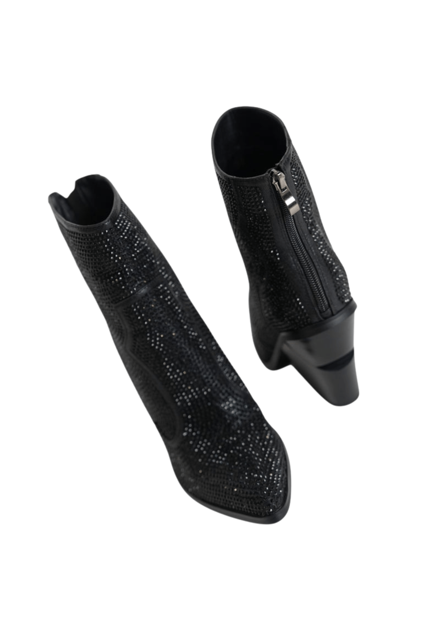 BLACK DUST GLINT HEEL BOOT