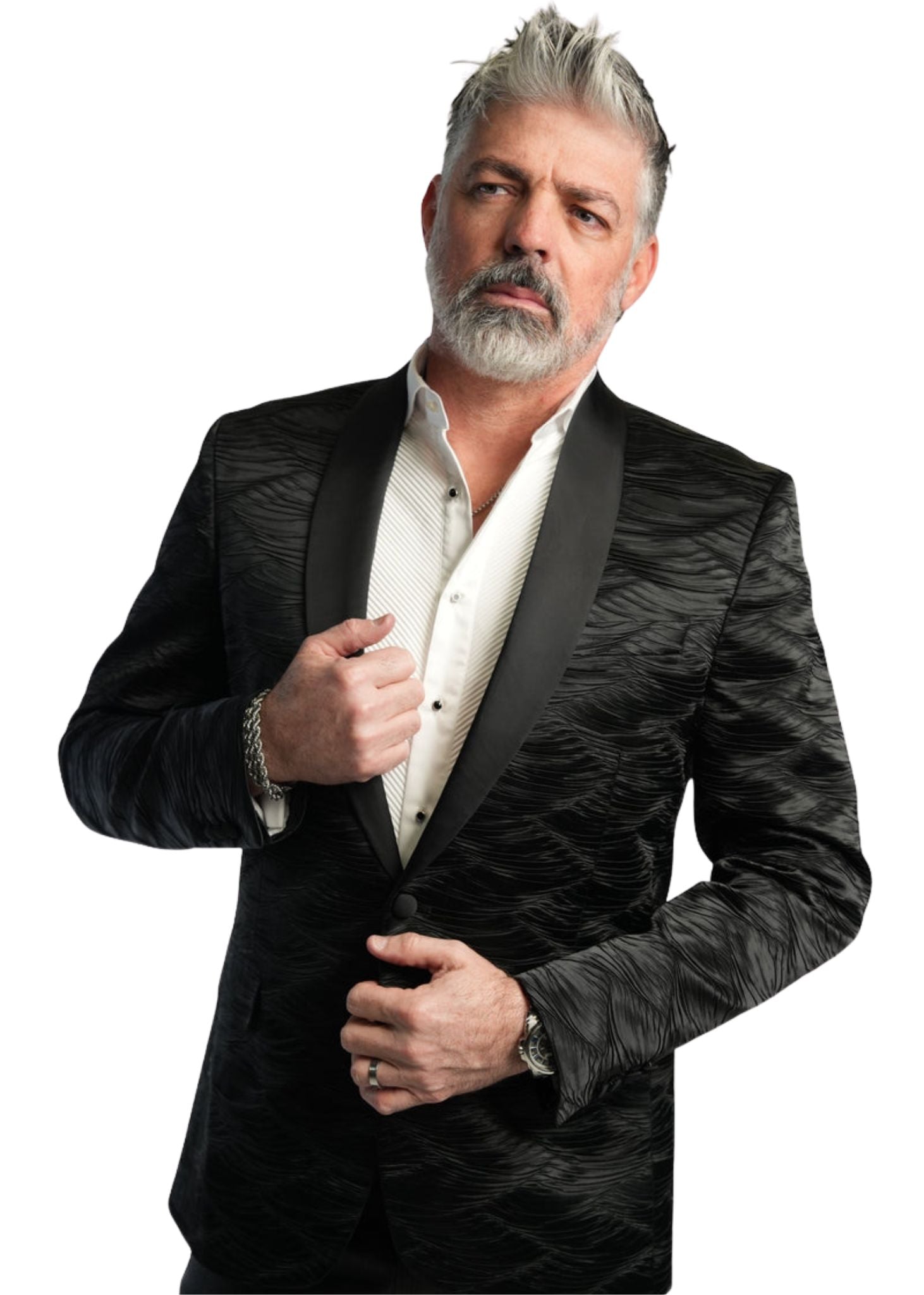 MEN'S SATIN TUXEDO BLAZER