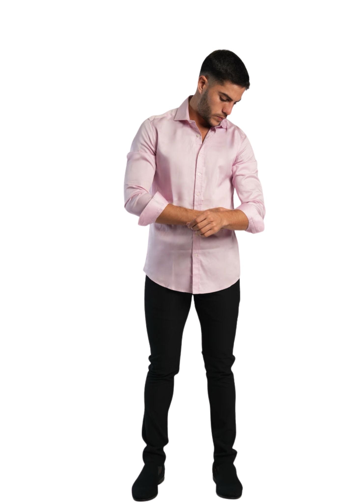 chemise rose pale