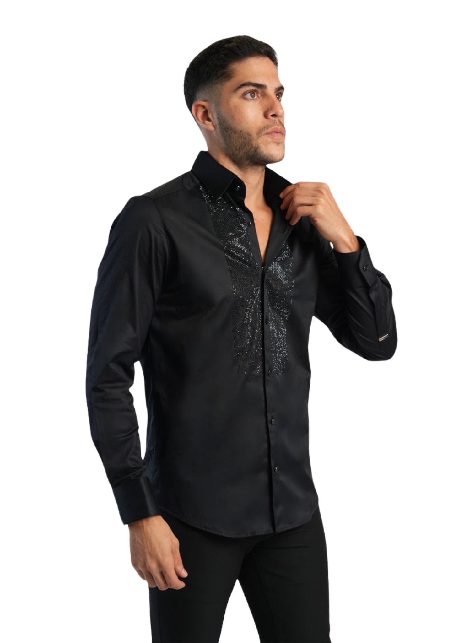 embellished button down shirt