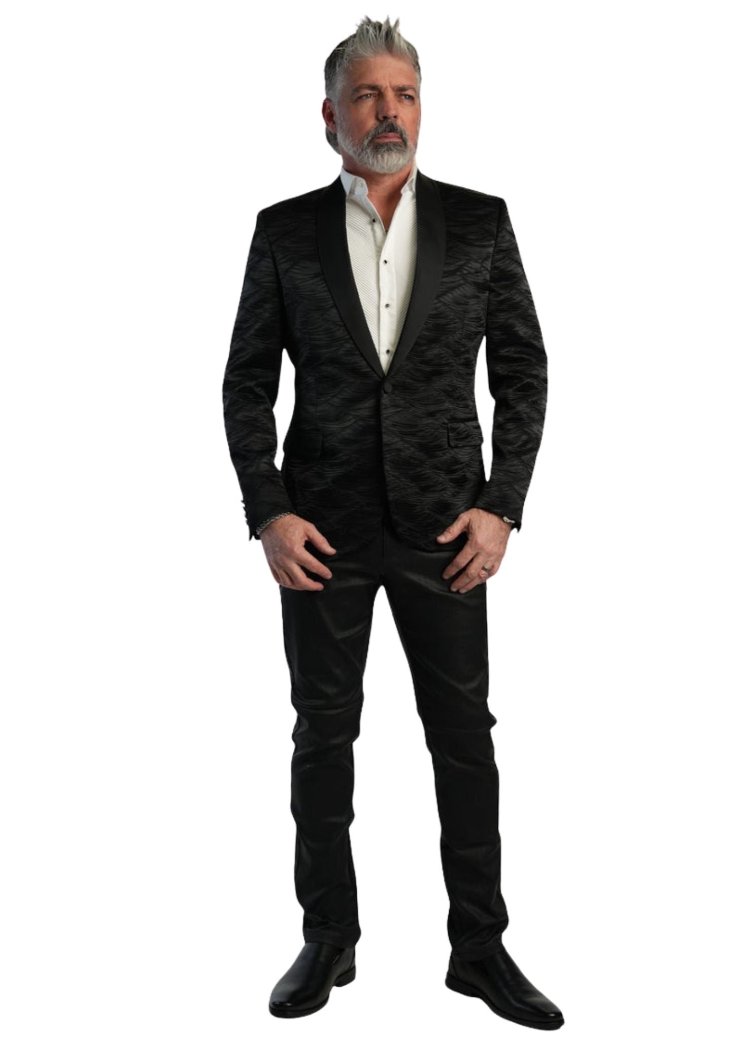 MEN'S SATIN TUXEDO BLAZER